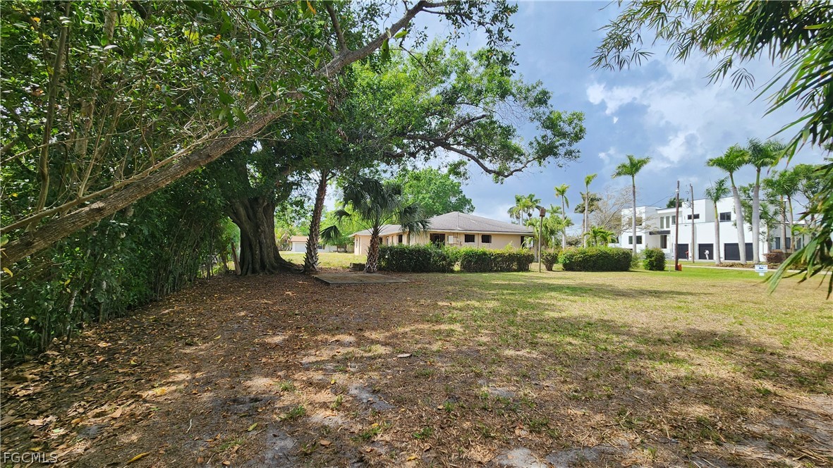 4528 East Riverside Drive Fort Myers, FL 33905 - Photo 12 of 13 a view of a big yard with plants and large trees