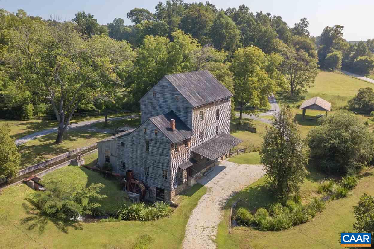 3211 Lowesville Road Roseland, VA 22967 - Photo 35 of 48 an aerial view of a house with a yard basket ball court and outdoor seating