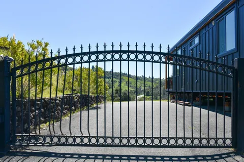 a view of a balcony with a pot
