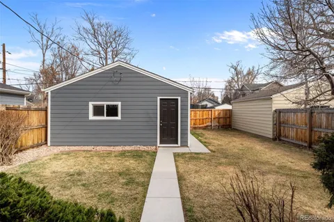 a backyard of a house