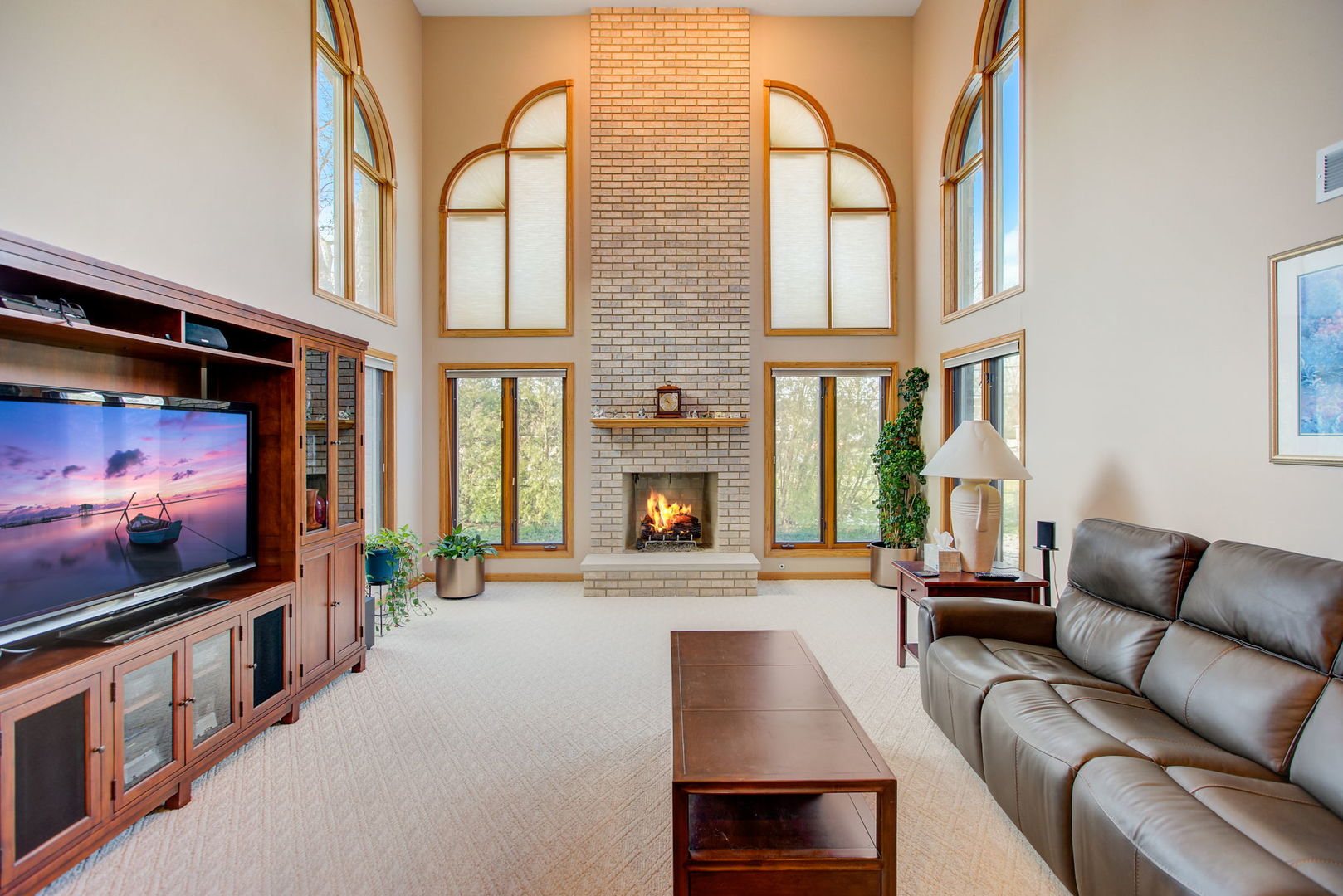 206 Meier Road Arlington Heights, IL 60005 - Photo 9 of 42 a living room with furniture fireplace and flat screen tv