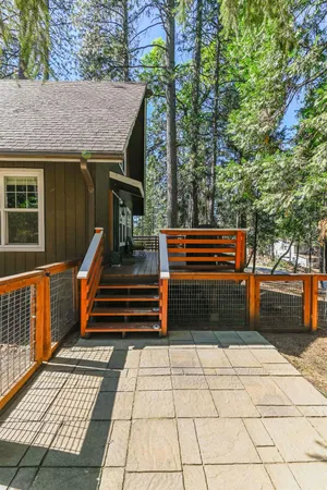 a view of outdoor space and deck