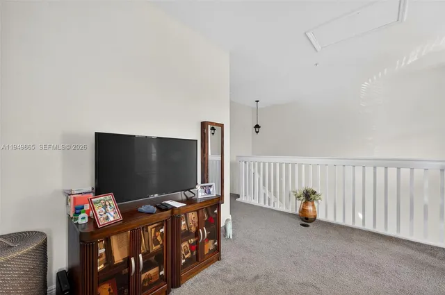 an aerial view of a city and lake view