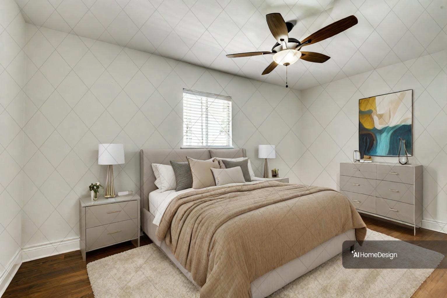 5612 Grover Avenue, Unit 101 Austin, TX 78756 - Photo 4 of 15 a bedroom with a bed and a chandelier