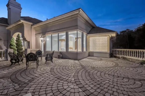 a front view of building with a entryway