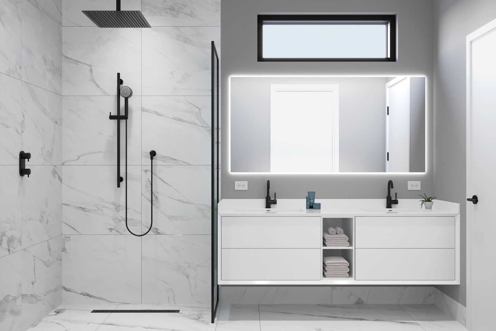 2132 West Rice Street Chicago, IL 60622 - Photo 6 of 7 a bathroom with a sink and a mirror