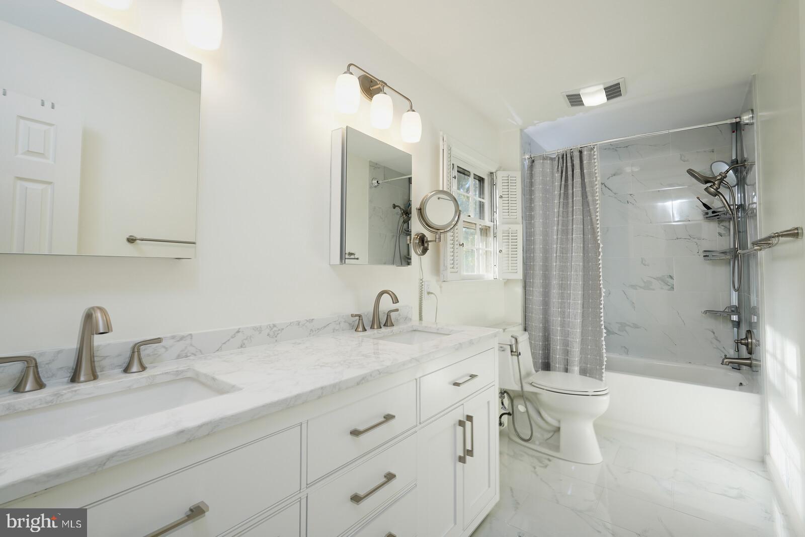 15312 Durant Street Silver Spring, MD 20905 - Photo 48 of 64 a bathroom with a sink a toilet and shower