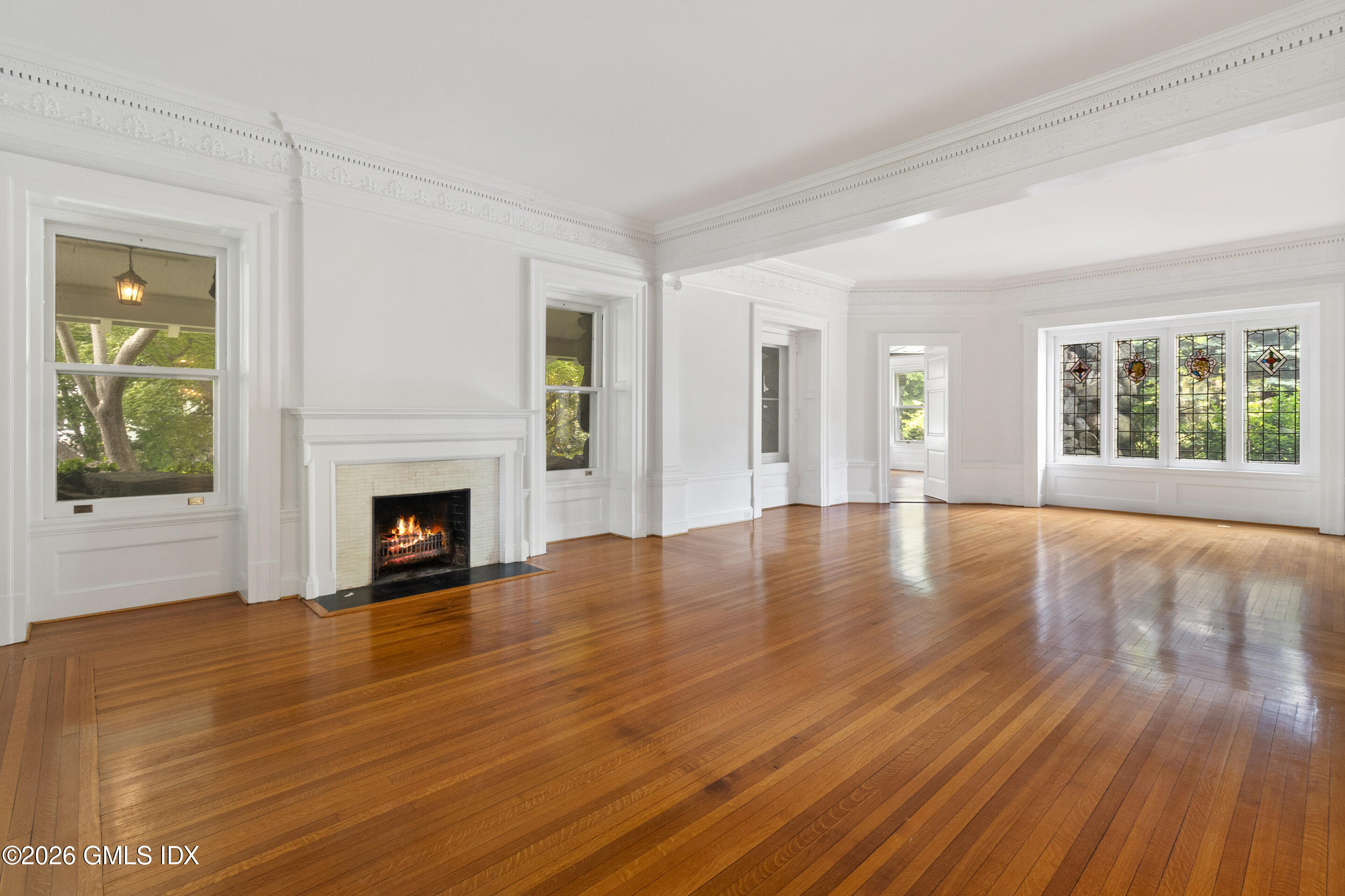 432 Field Point Road Greenwich, CT 06830 - Photo 12 of 49 Living Room w/fireplace