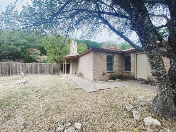 a backyard of a house