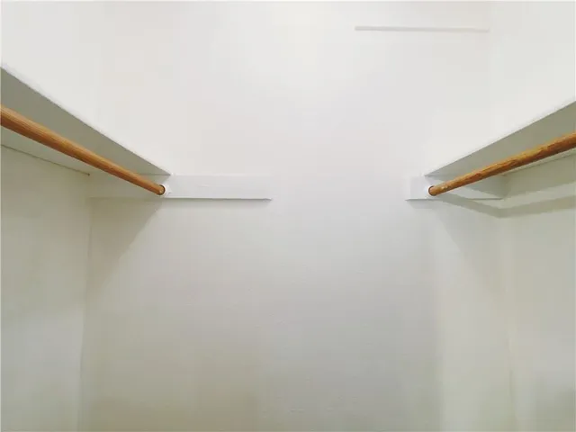 a close up view of racks on the wall