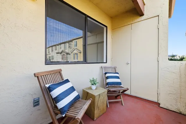 a view of outdoor space with seating area