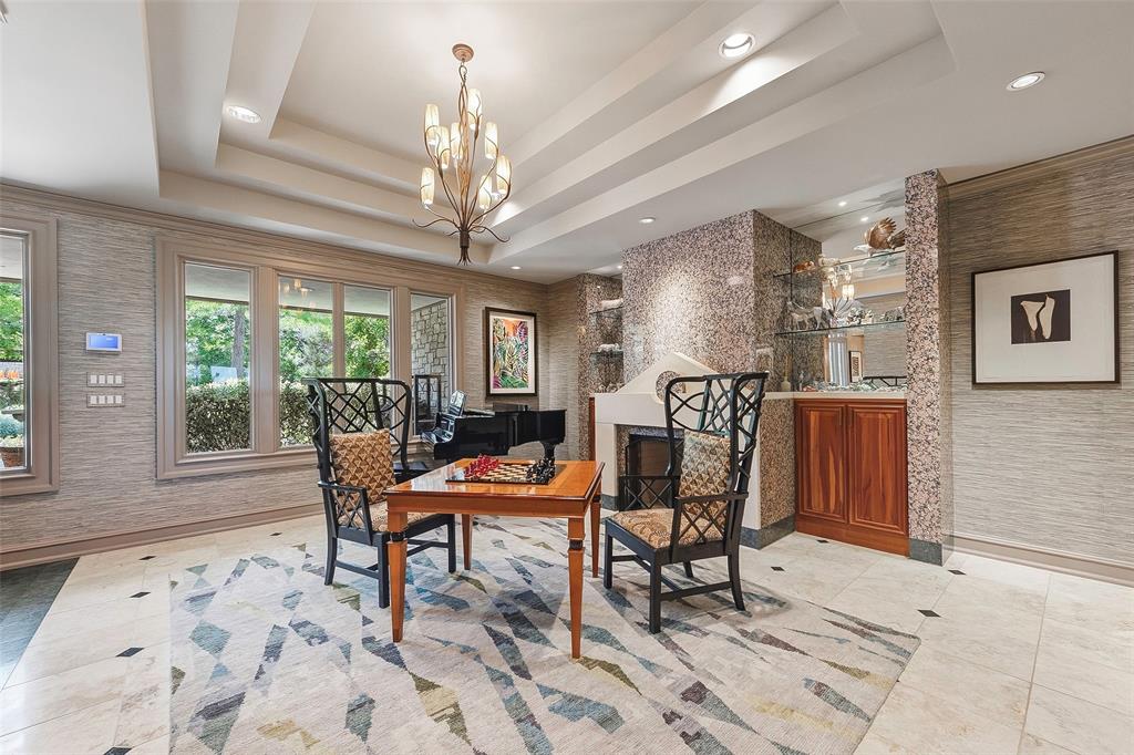 201 Jenkins Ridge Aledo, TX 76008 - Photo 6 of 39 a workspace with chandelier