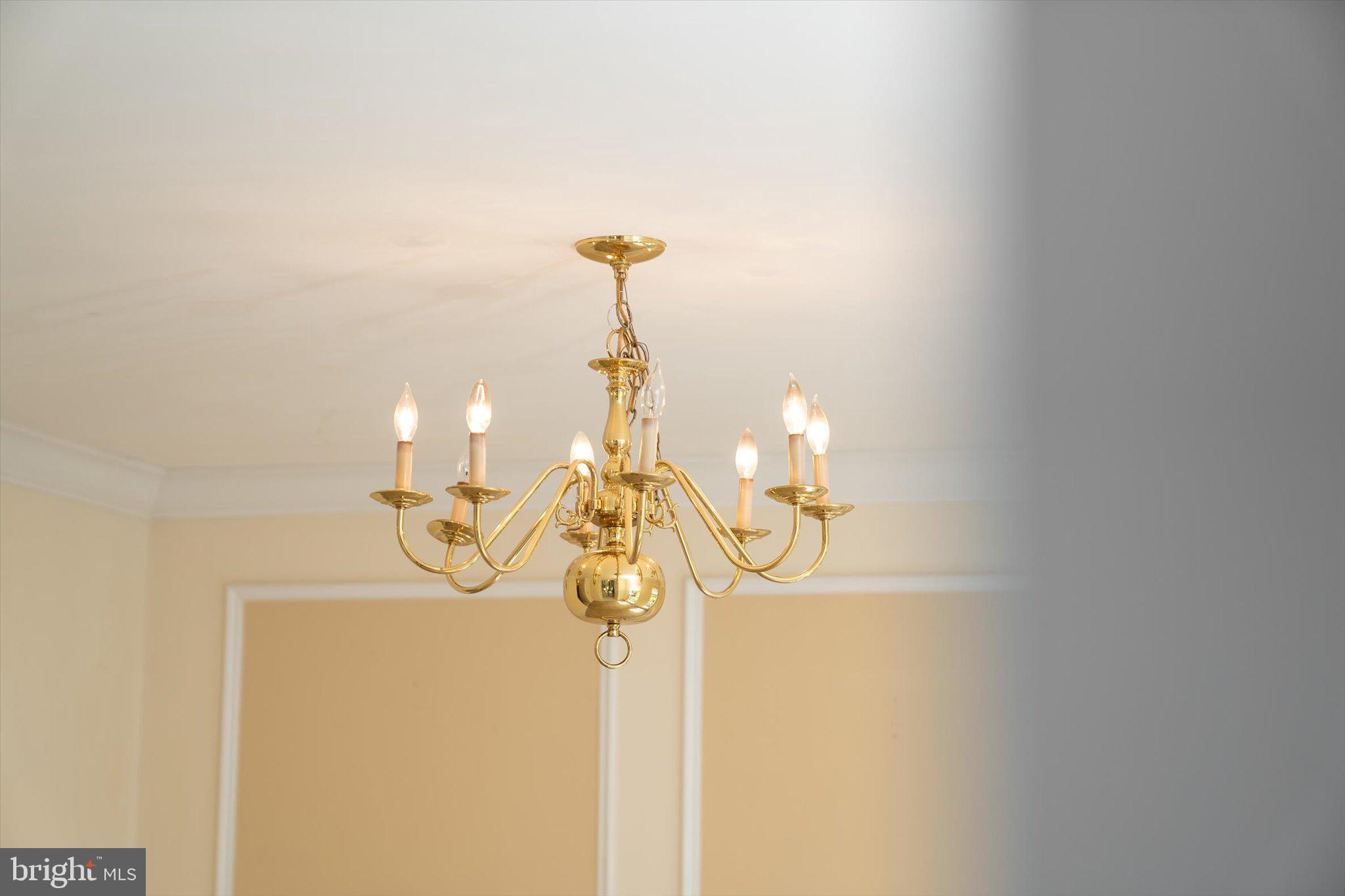132 Coburn Road Pennington, NJ 08534 - Photo 12 of 50 Elegant brass chandelier glows warmly.