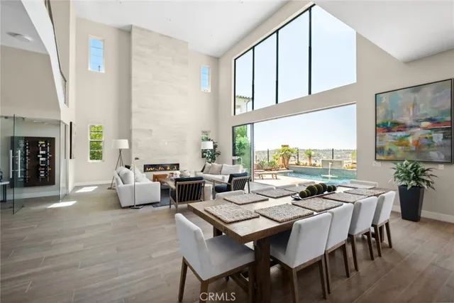 a bathroom with a double vanity sink and a large mirror