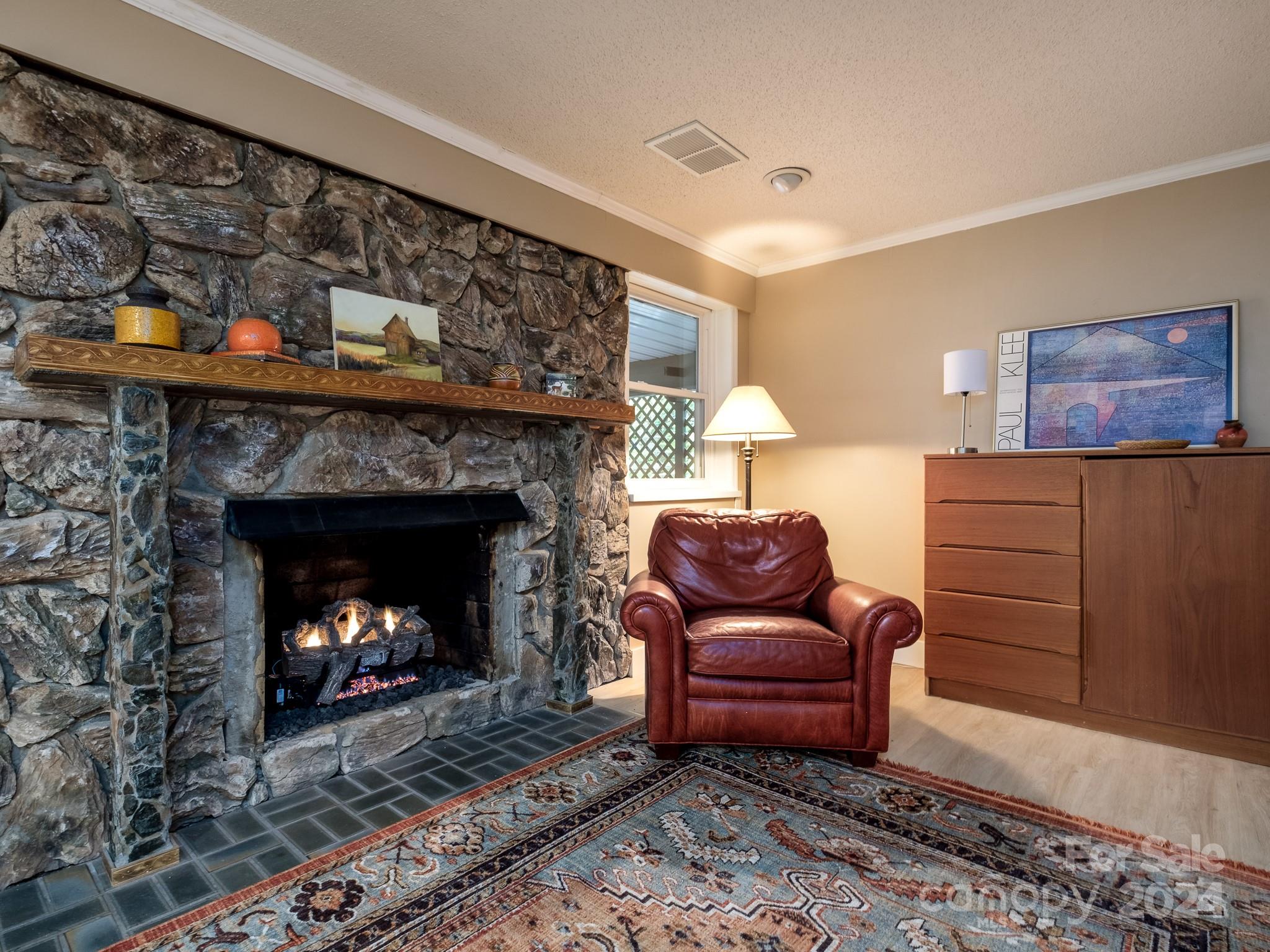 145 Catatoga Path Brevard, NC 28712 - Photo 24 of 41 a living room with furniture and a fireplace