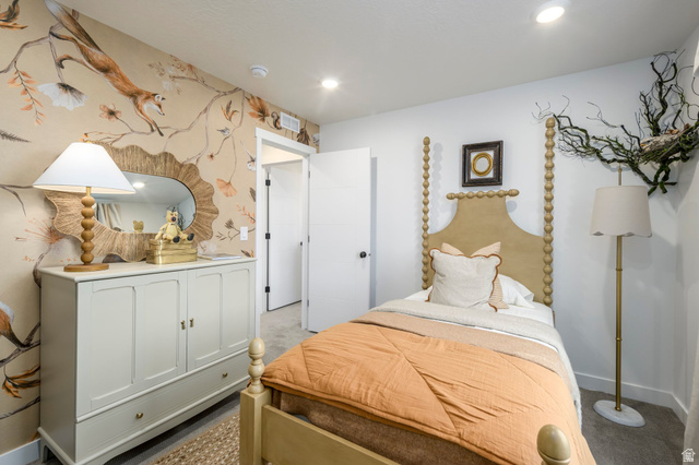 267 Fushion Lane Draper, UT 84020 - Photo 18 of 26 Bright secondary bedroom with flexible layout for any use. *model home photo