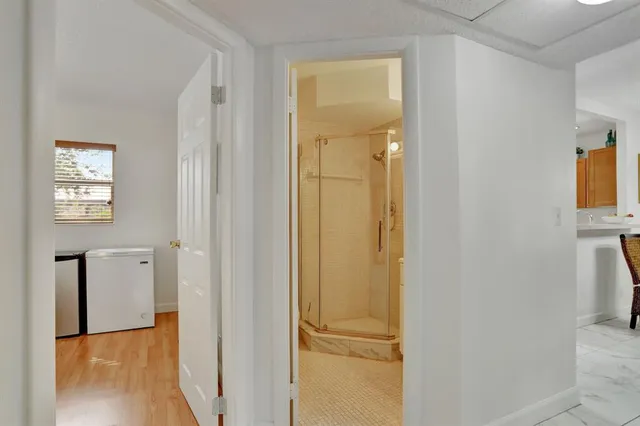 a view of a workspace with gym equipment