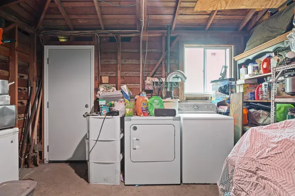 a room with storage and utility
