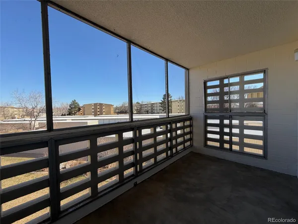 a view of a city from a balcony