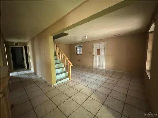 a view of a hallway with window