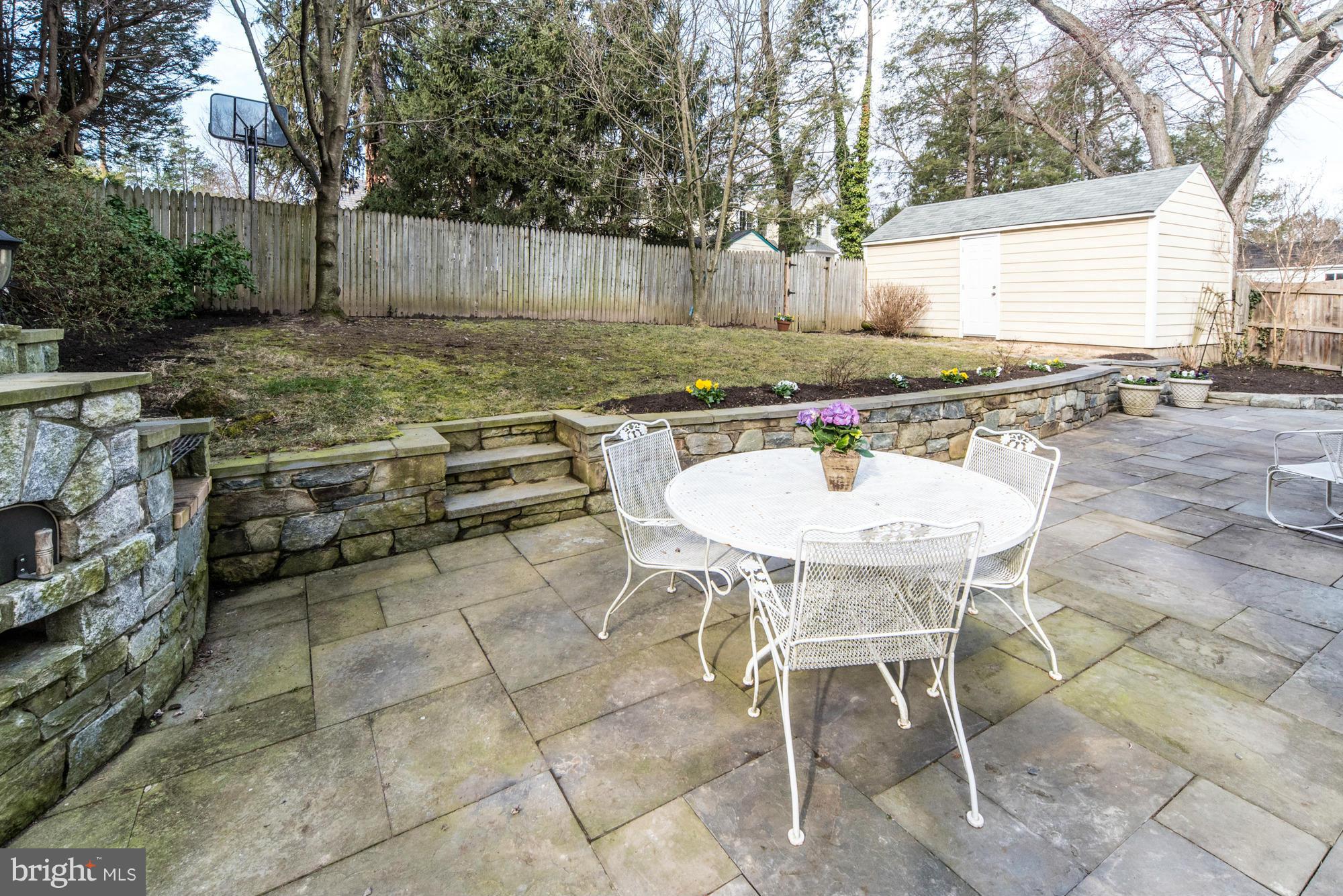 5102 Allan Road Bethesda, MD 20816 - Photo 25 of 25 Flagstone Patio in Landscaped Back Garden