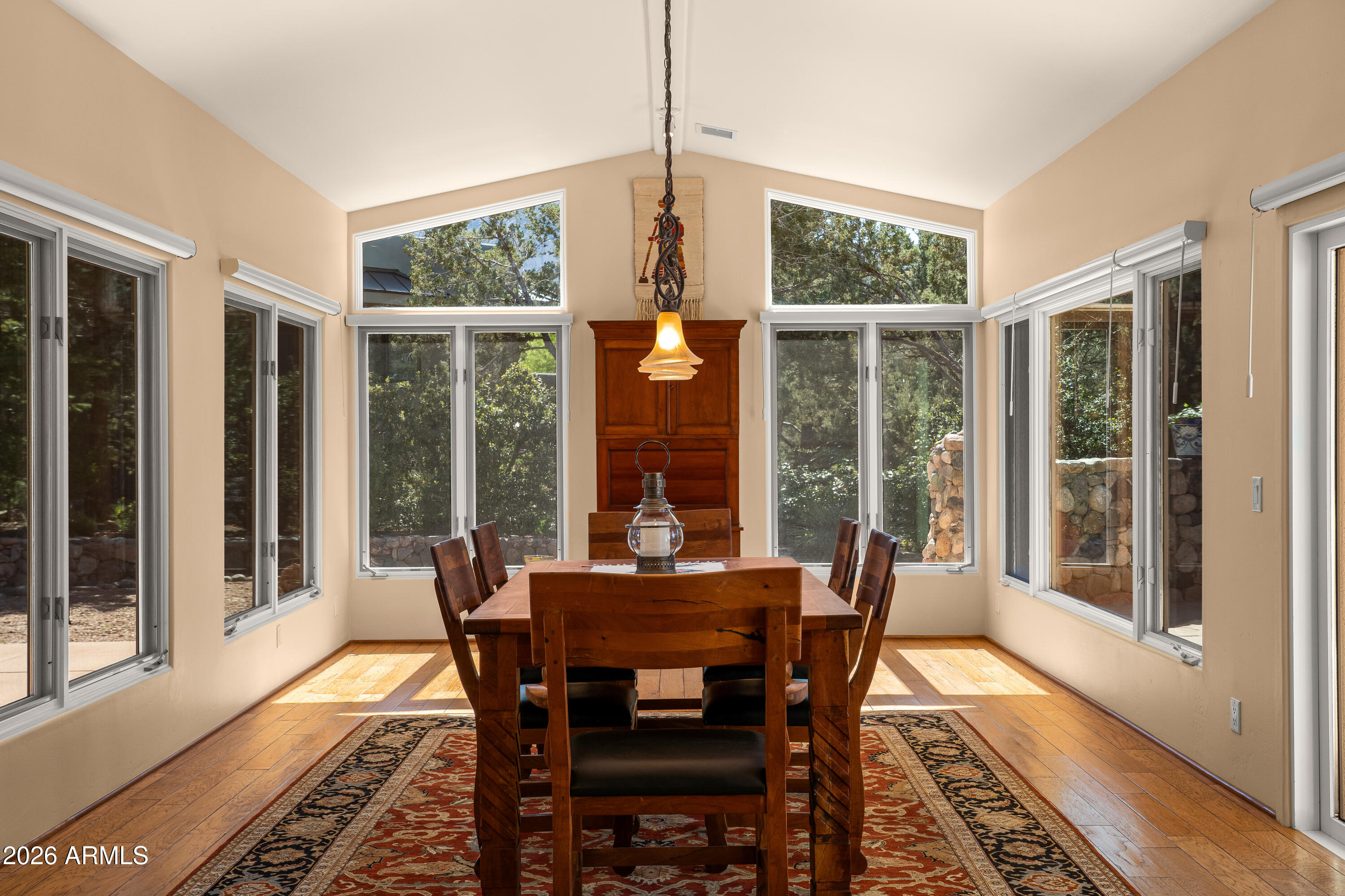 190 Morgan Road Sedona, AZ 86336 - Photo 33 of 51 a view of a dining room with furniture window and outside view