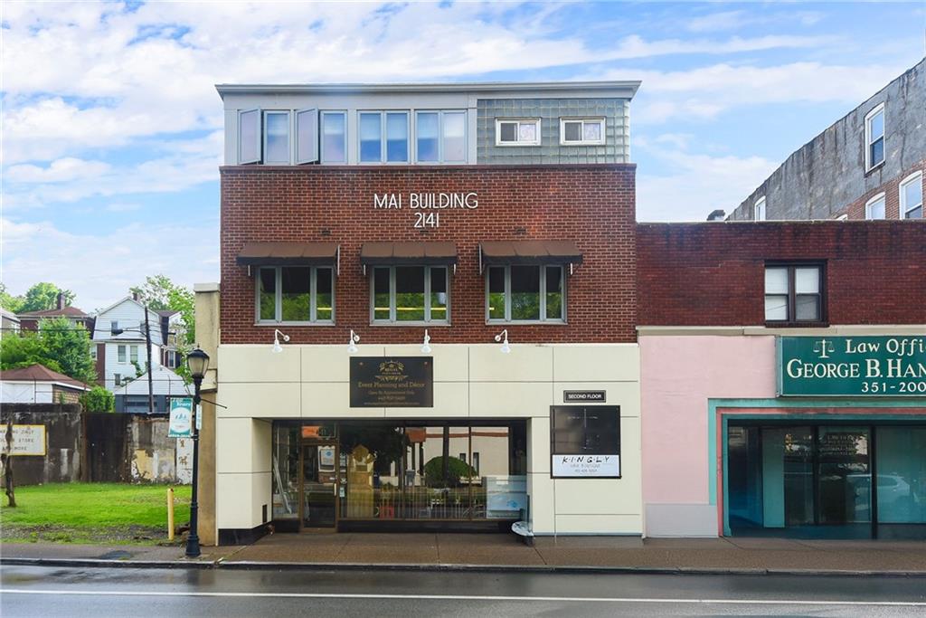 a view of building with front door