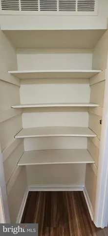 a close up view of racks on the wall