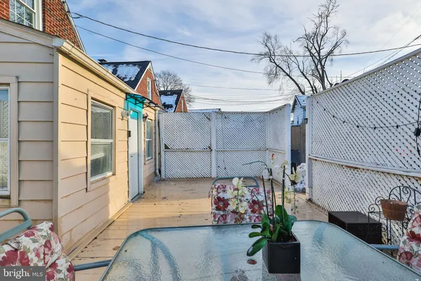 a view of outdoor space with seating area