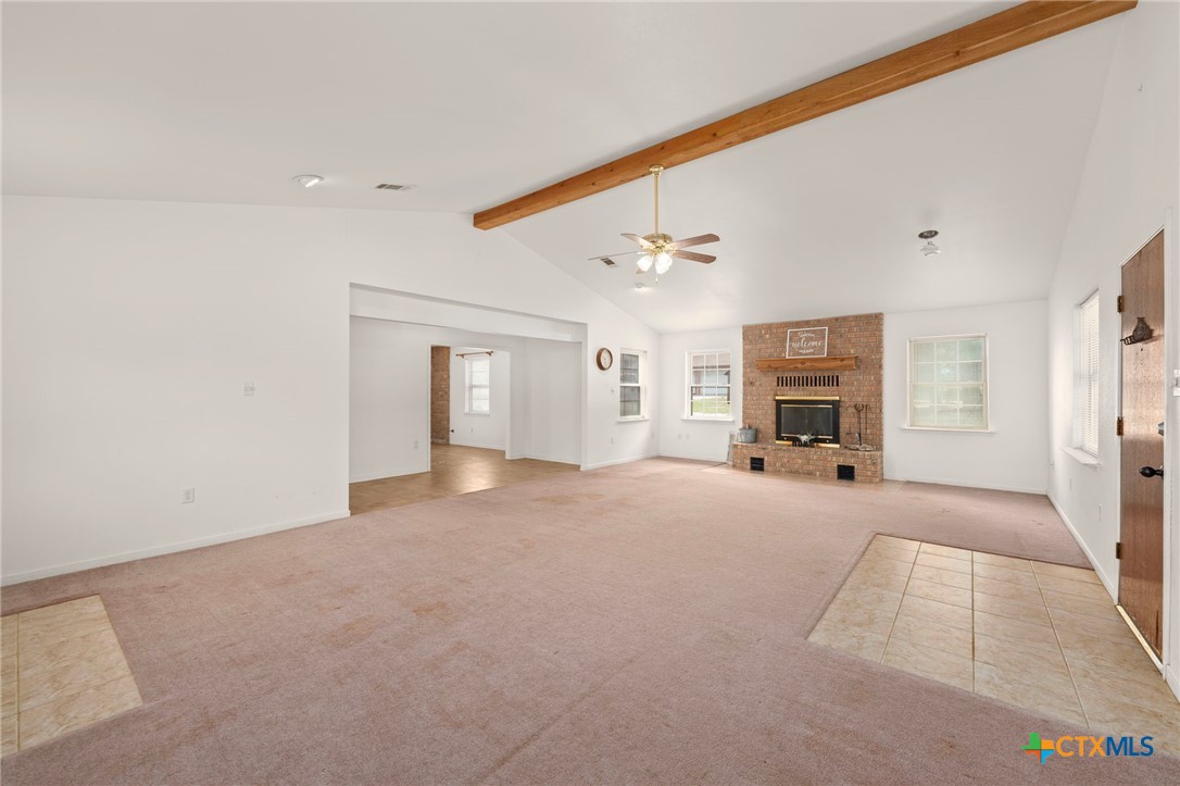 23168 Wolfridge Road Killeen, TX 76549 - Photo 11 of 42 a view of a livingroom with a fireplace and window
