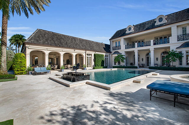 17791 Saxony Court Boca Raton, FL 33496 - Photo 28 of 41 a view of a white house with a yard patio and swimming pool