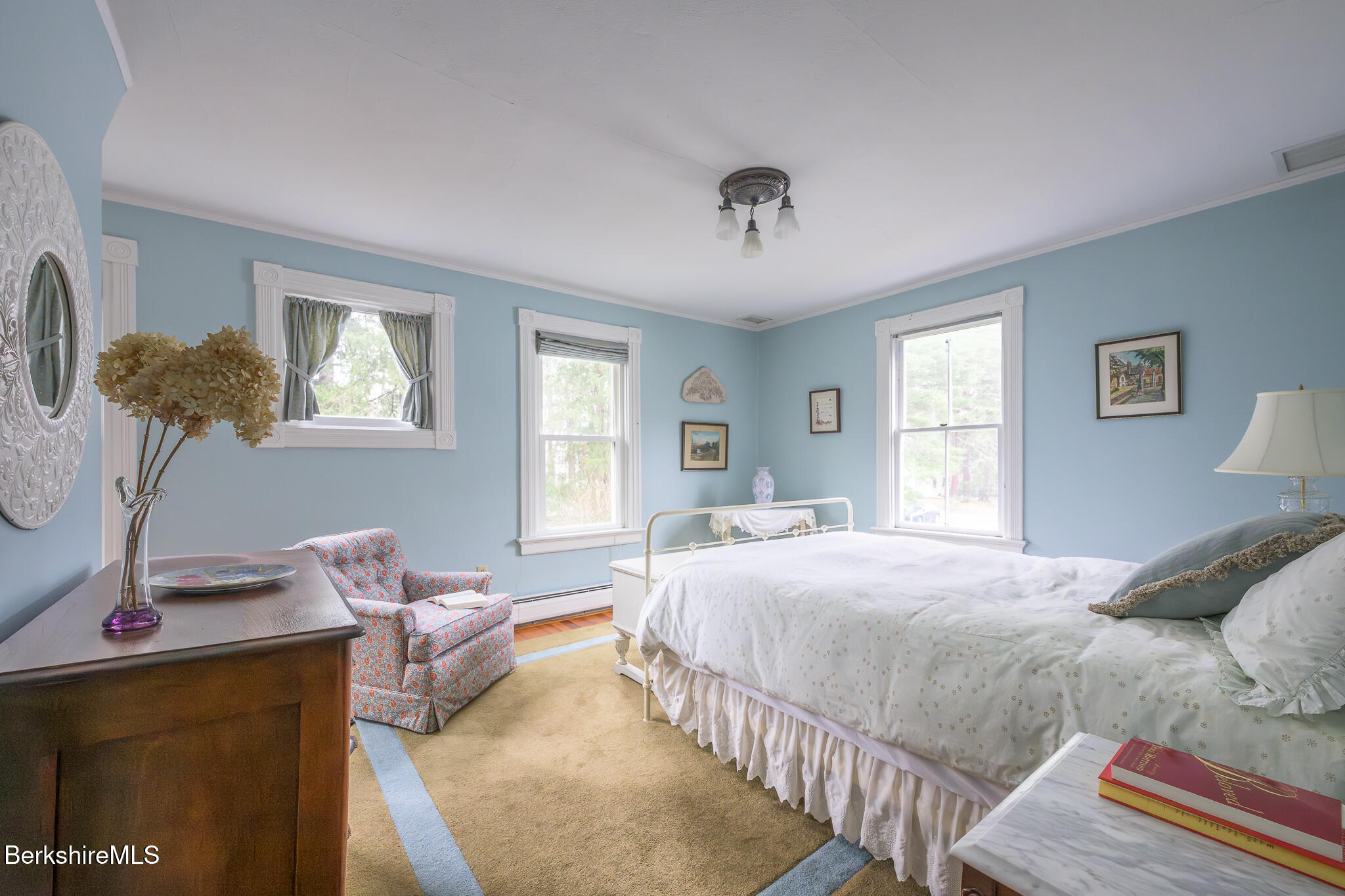 11 Sergeant Street Stockbridge, MA 01262 - Photo 33 of 52 a bedroom with double bed and a window