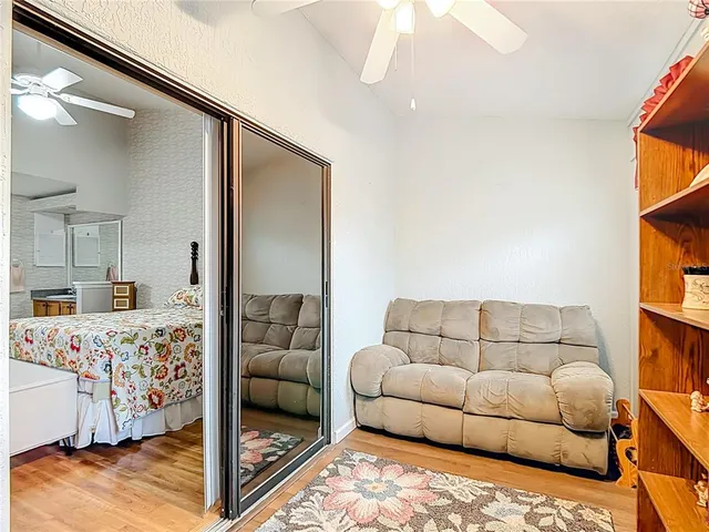 a living room with furniture and a couch