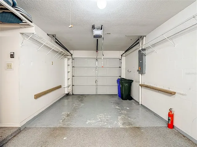 a view of a garage