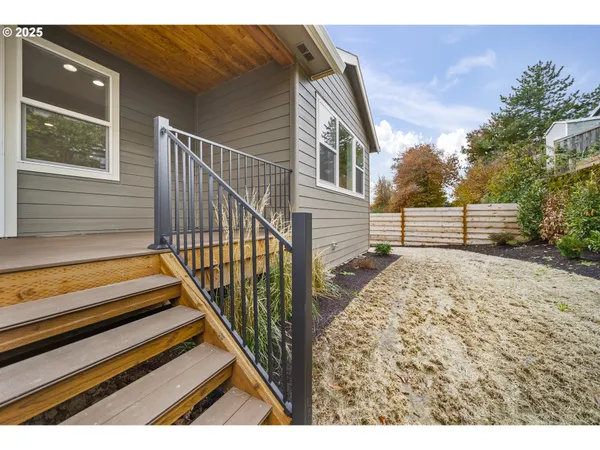 a view of outdoor space and deck