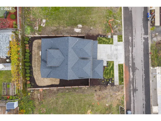 a bird view of a house