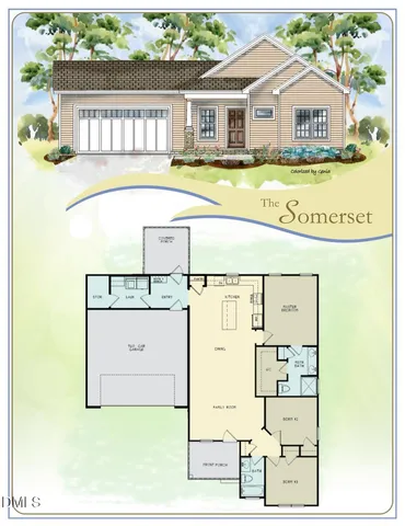 a view of a livingroom with a fireplace a ceiling fan and wooden floor