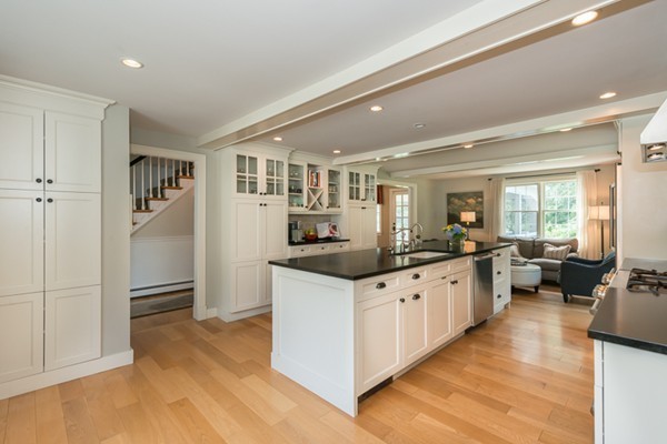 3 Glendale Road Boxford, MA 01921 - Photo 7 of 30 a kitchen with granite countertop a sink and refrigerator