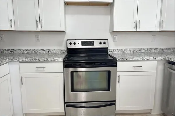 a stove top oven sitting inside of a kitchen