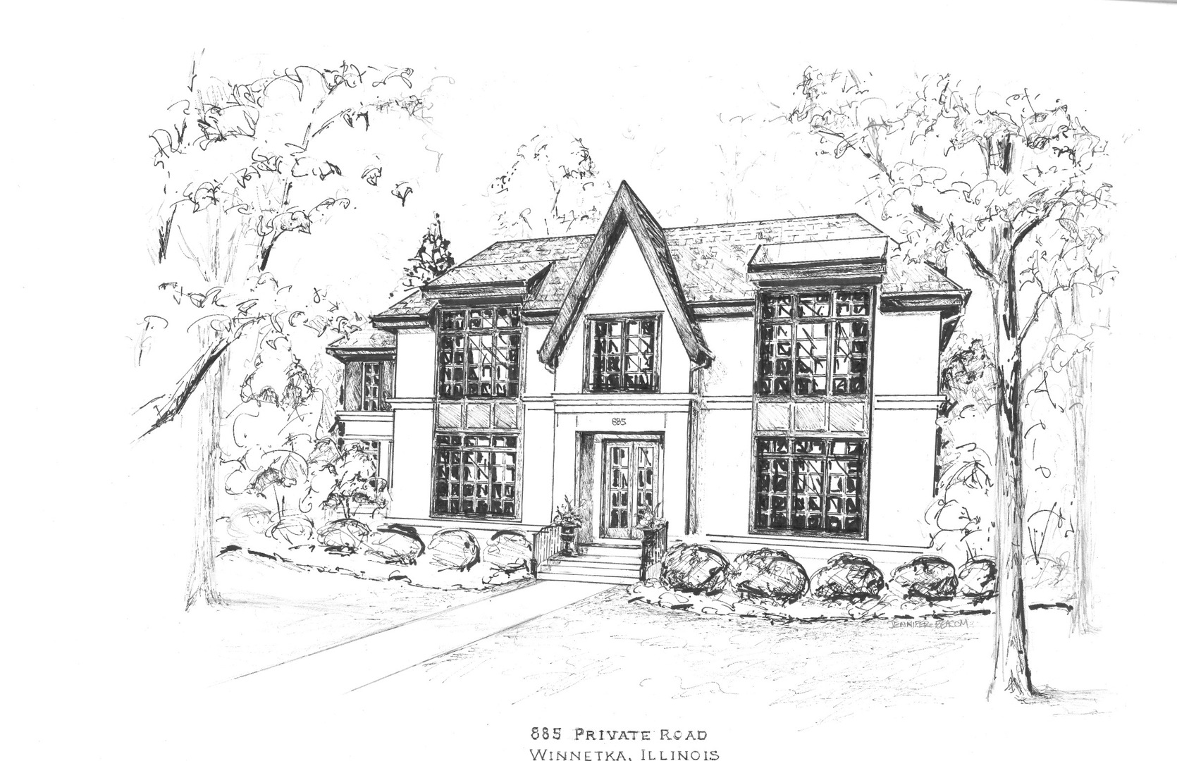 885 Private Road Winnetka, IL 60093 - Photo 2 of 35 a view of a very nice looking yard with some trees