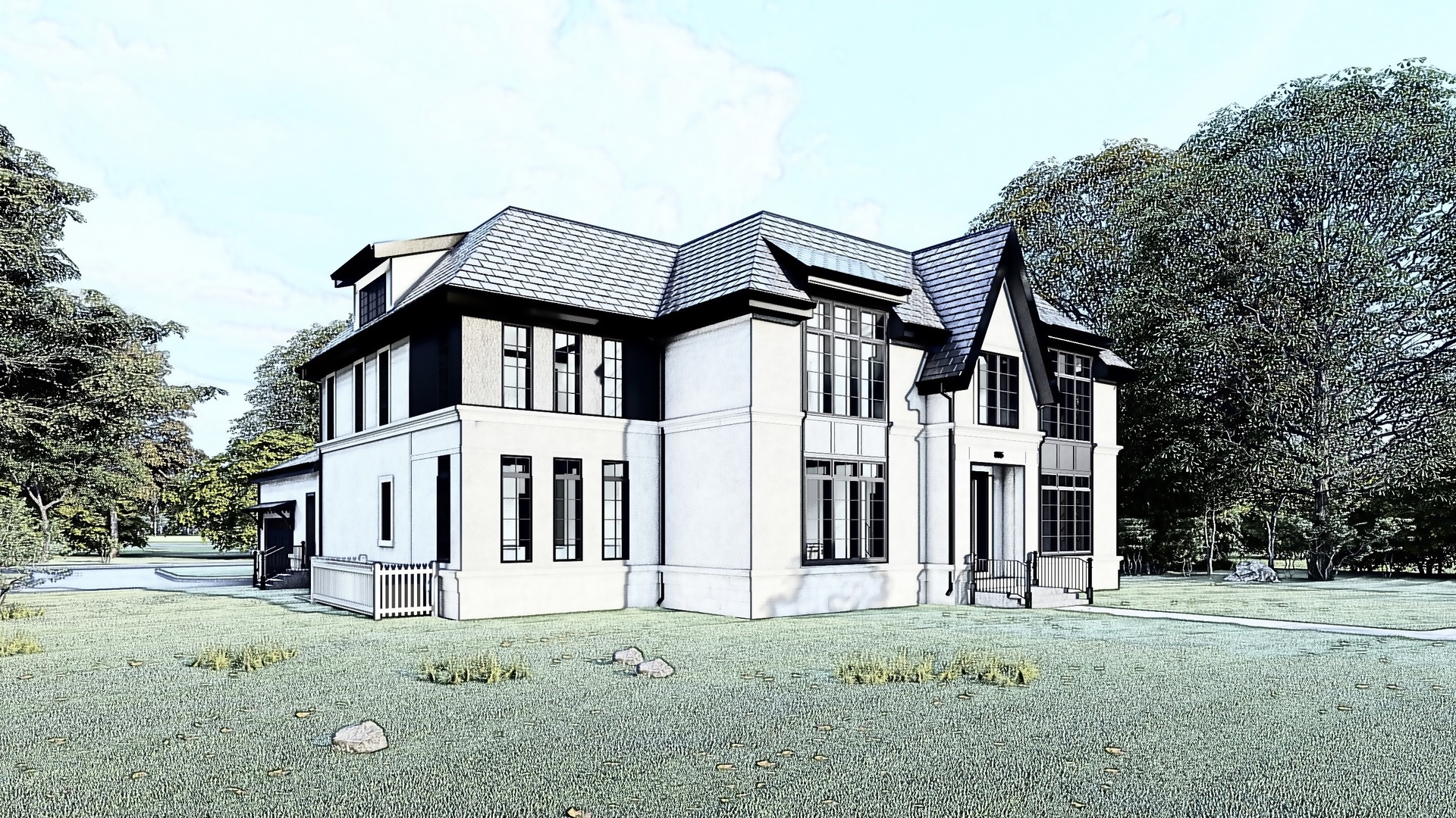 885 Private Road Winnetka, IL 60093 - Photo 29 of 35 a house that has a lots of windows in it