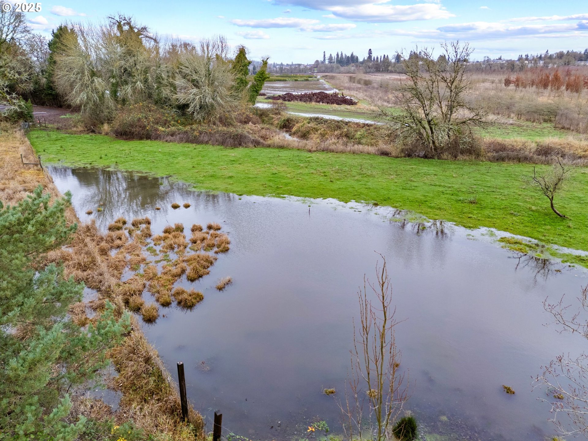 1720 Southwest Stringtown Road Forest Grove, OR 97116 - Photo 37 of 39 an aerial view of a house with a yard and mountain view in back