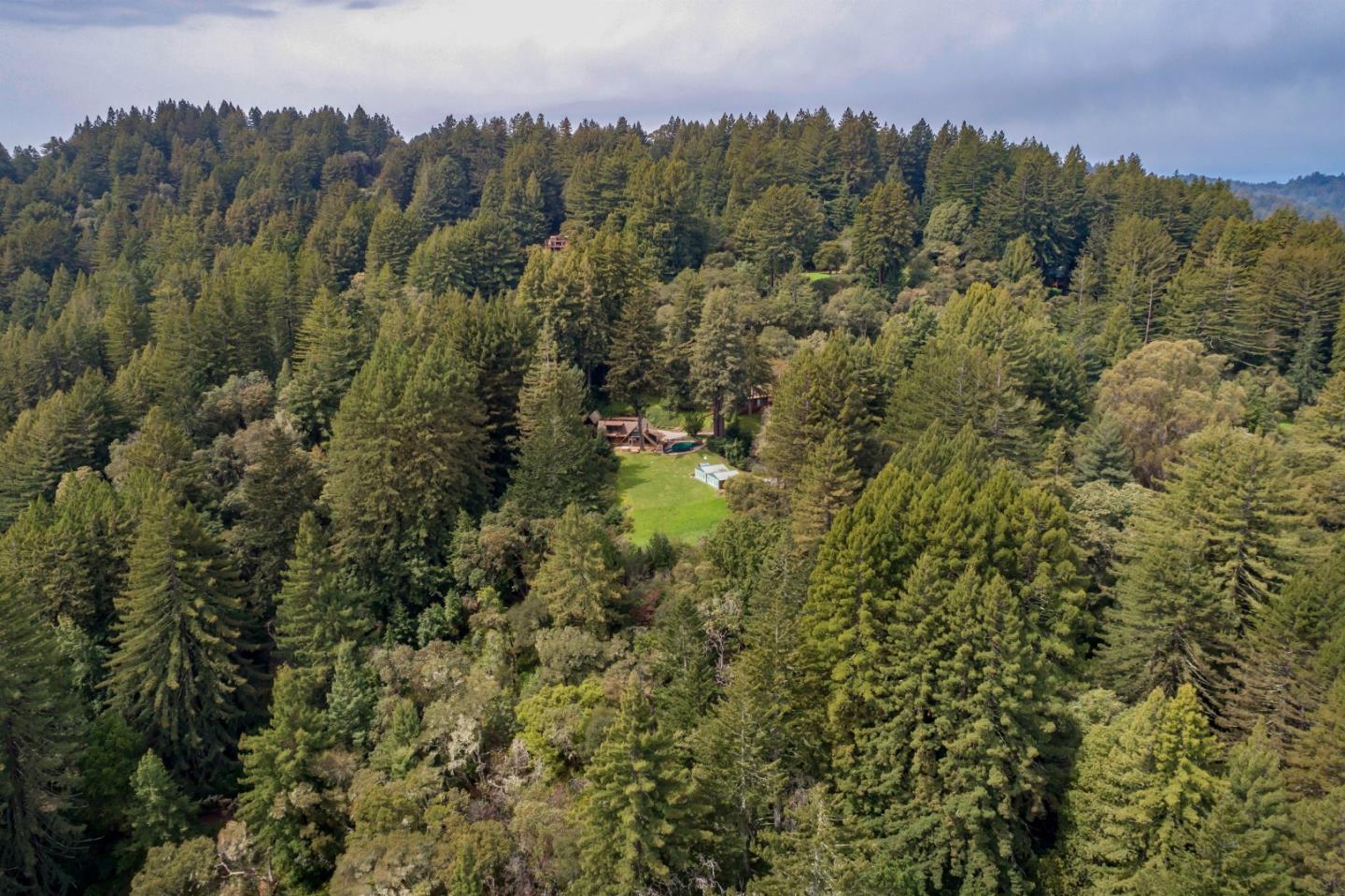 87 Upenuf Road Woodside, CA 94062 - Photo 28 of 42 an aerial view of a houses with a lush green forest