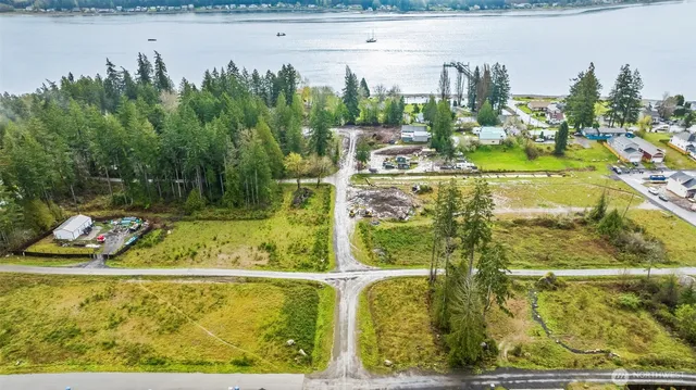 a view of swimming pool from a window