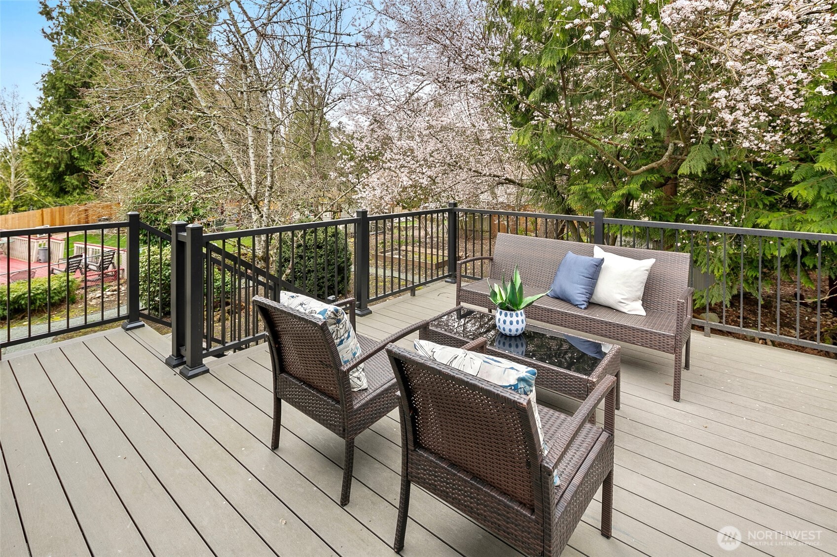 17612 Valley Cir Drive Bothell, WA 98012 - Photo 22 of 26 a view of a roof deck with wooden floor and outdoor seating