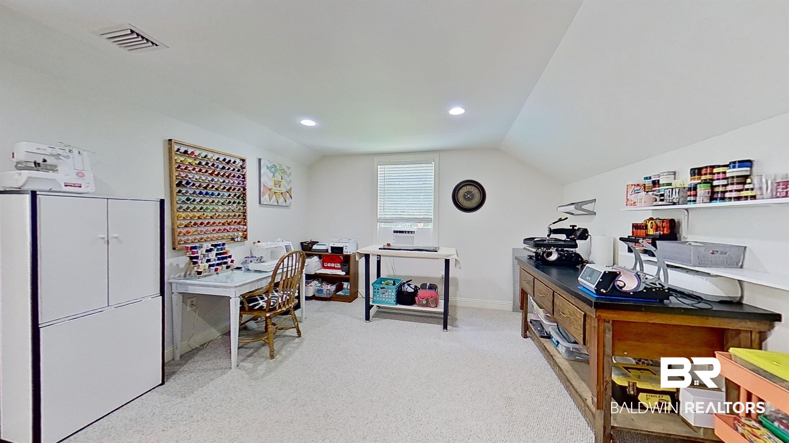 4340 Hamilton Oaks Lane Mobile, AL 36695 - Photo 35 of 51 Office space with light carpet and lofted ceiling