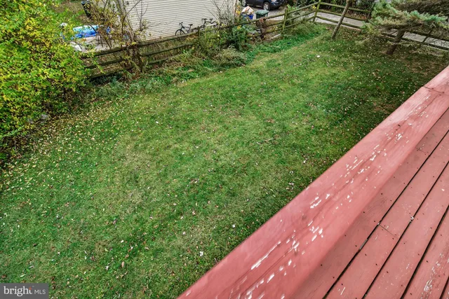 a view of a backyard with plants