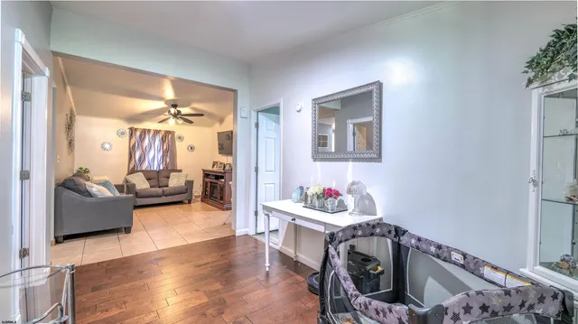 a bedroom with a bed and closet