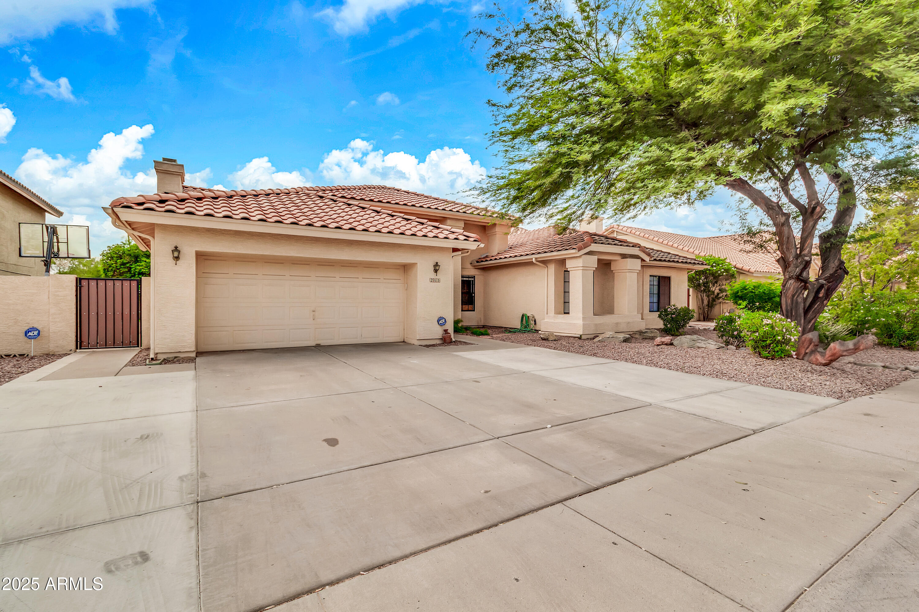 a view of a house with a garage