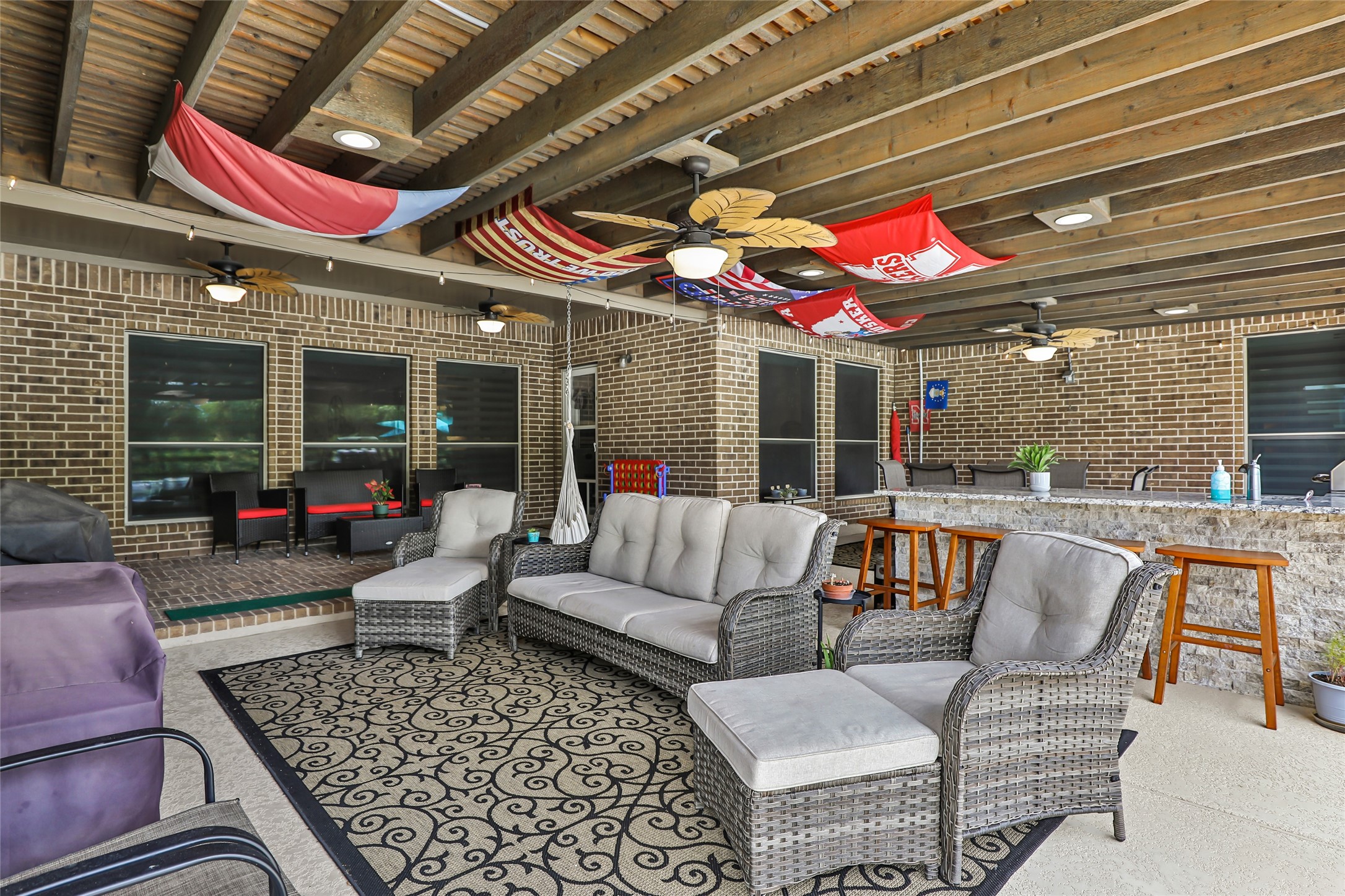 6202 Circle Back Road Baytown, TX 77523 - Photo 40 of 50 Patio has outdoor kitchen